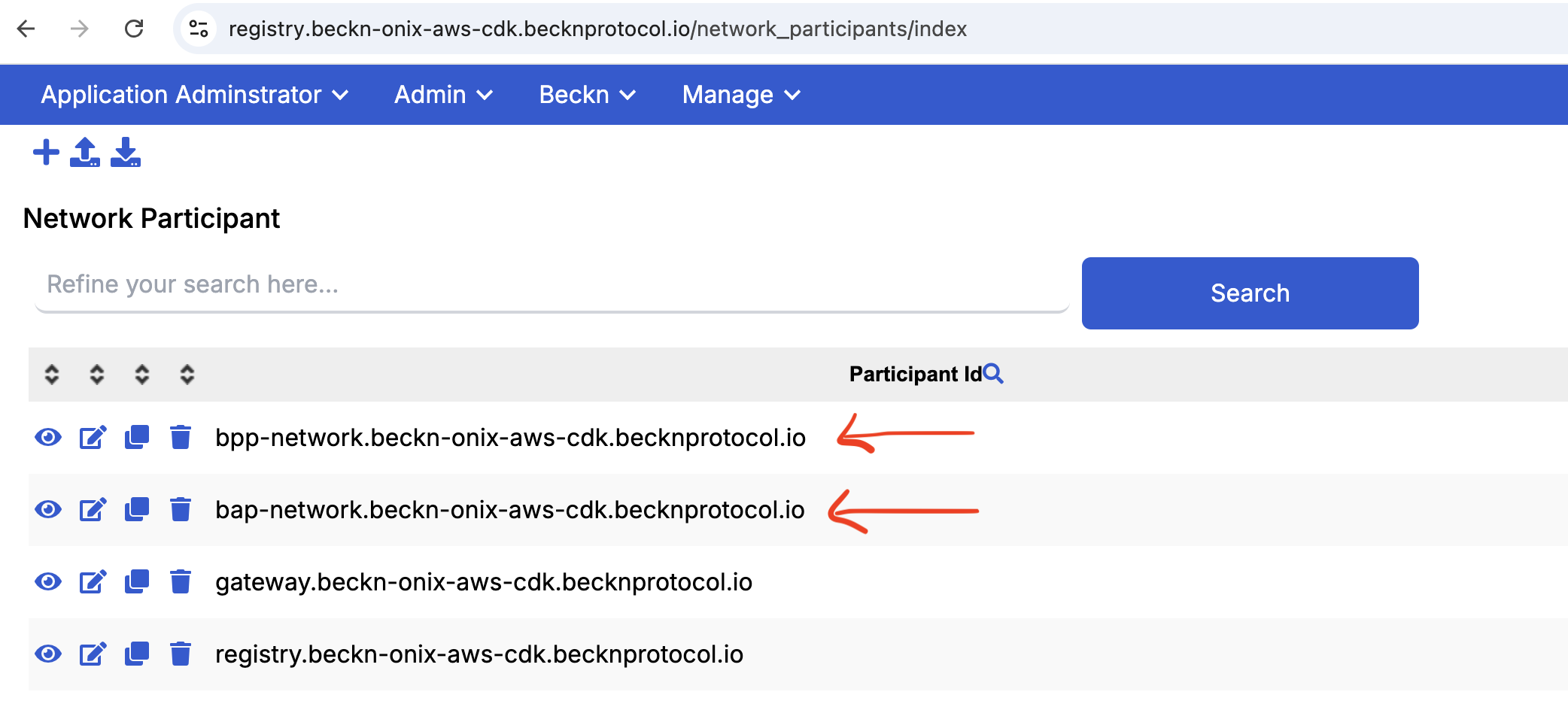 Admin - Network Participant